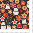 Christmas Flannelette Print - 014 - Navy Online Hot Sale