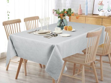 Tablecloth - Solid Textured Print - Grey For Discount