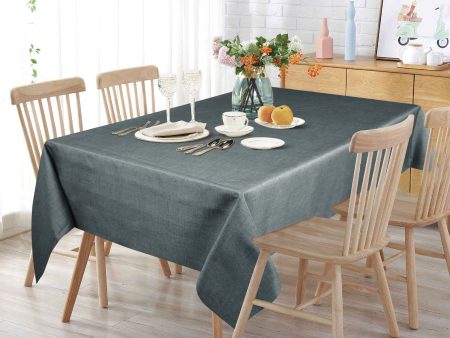 Tablecloth - Solid Textured Print - Charcoal Sale