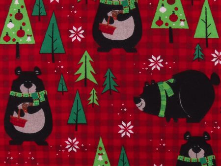 Christmas Flannelette Print - 004 - Red Hot on Sale