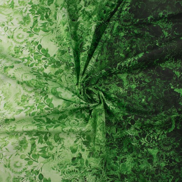 Digital Printed Cotton - GAIA GRADATIONS - 004 - Green Online