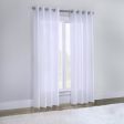 Grommet curtain panel - Astrid - White & Silver - 52 x 84   Sale