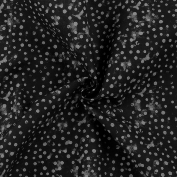 Blender Fabric - MINI DOT - 023 - Black For Sale