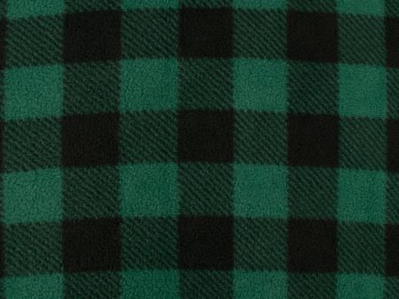 BUFFALO CHECK Anti Pill Fleece - Forest green Supply