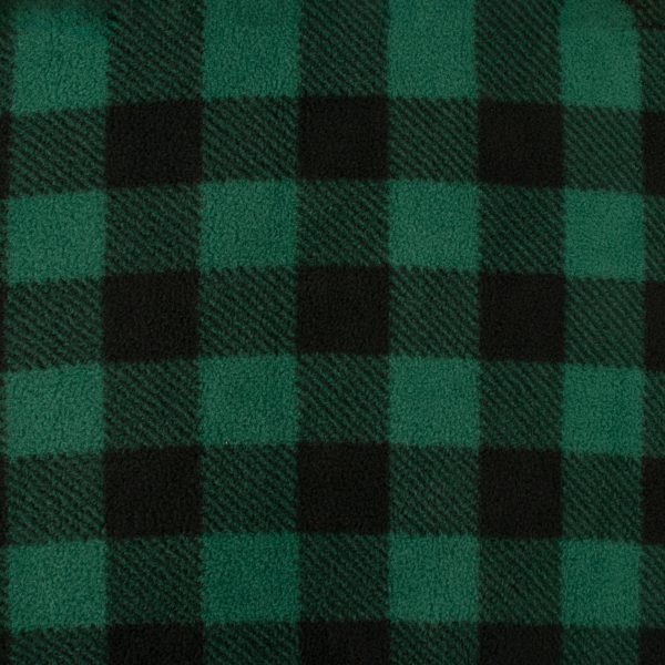 BUFFALO CHECK Anti Pill Fleece - Forest green Supply