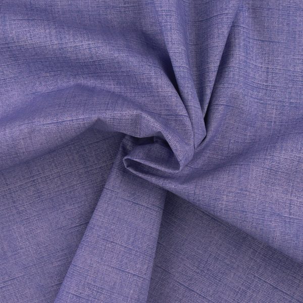 Blender Fabric - Printed Linen Look - 039 - Periwinkle on Sale