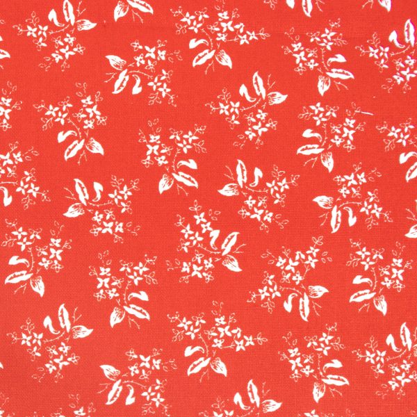 Contrast Cotton Print - Bouquets - Red Online Hot Sale