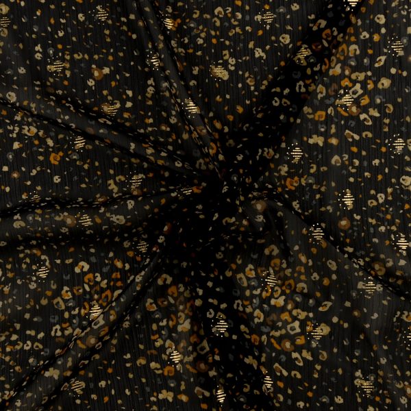 Chiffon Yoryu Foil - ARIA - 011 - Black Online Hot Sale