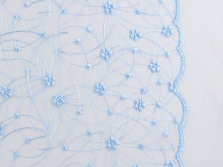 Embroidered Mesh With Sequins - BRIGITTE - 020 - Light Blue Online Hot Sale