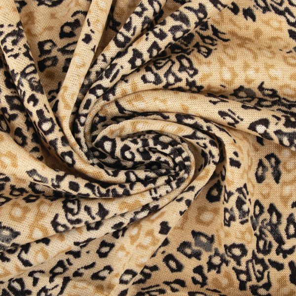 ANIMAL SKIN Printed Knit - Leopard - Yellow Sale