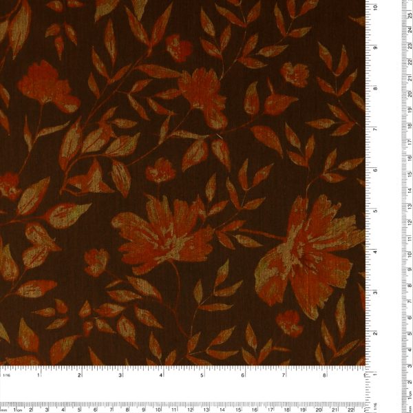 Digital Printed Poly viscose - PENELOPE - 007 - Cinnamon For Sale