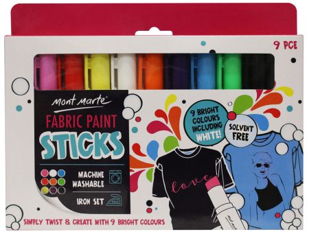 MONT MARTE Fabric Paint Sticks - 9pcs Online now