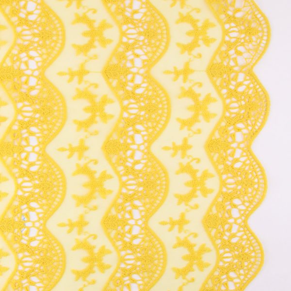 Embroidered Mesh - SIENNA - 001 - Yellow For Cheap