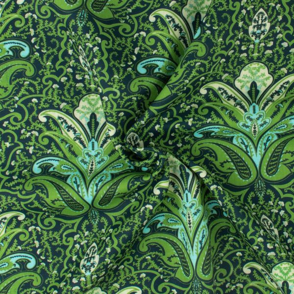 Digital Printed Twill - PRIYA - 008 - Green Sale