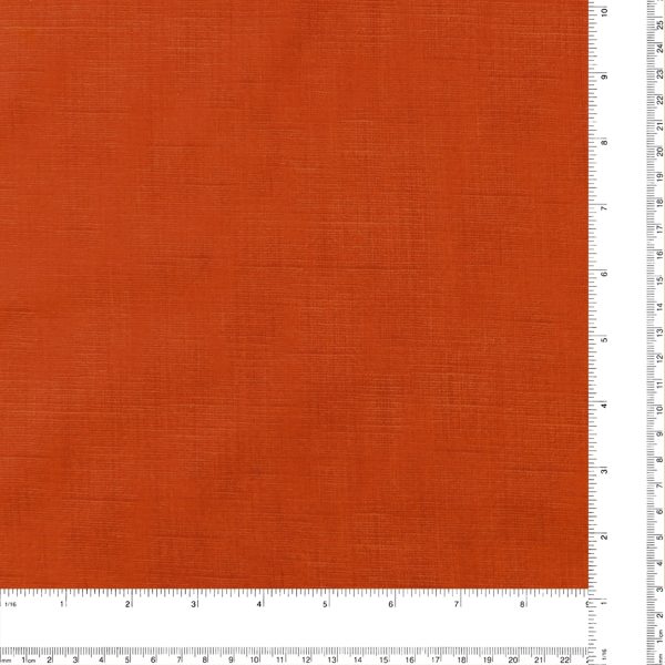 Blender Fabric - Printed Linen Look - 044 - Orange Cheap