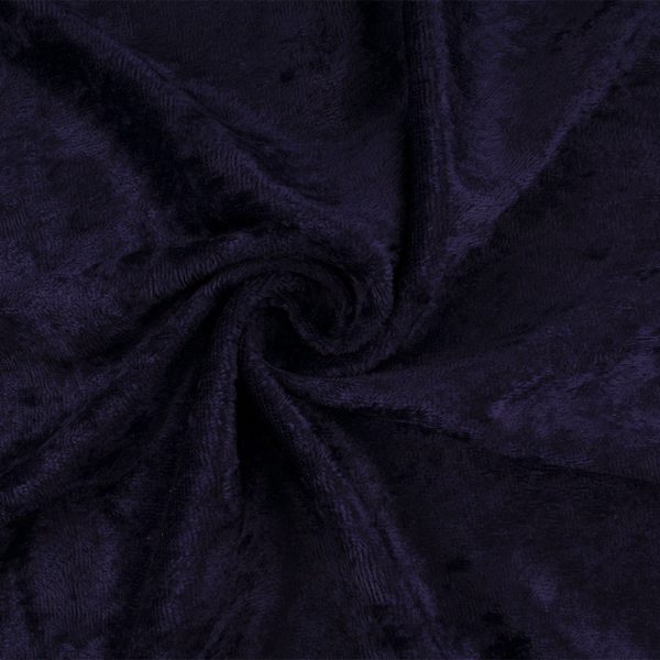 Crushed Panne Velour - Midnight Supply