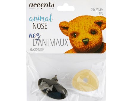 Animal Nose - 24mm X 29mm - Black (1pc pkg) Cheap