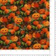 3 Wishes Fabrics - Printed Cotton - AN EERIE WELCOME - 001 - Orange Online