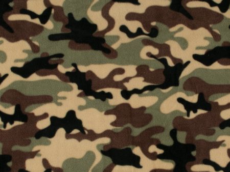 CHILLY - Anti Pill Fleece Print - Camouflage - Brown Online Sale