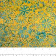 BALI batik - Daisy - Yellow   Turquoise For Discount