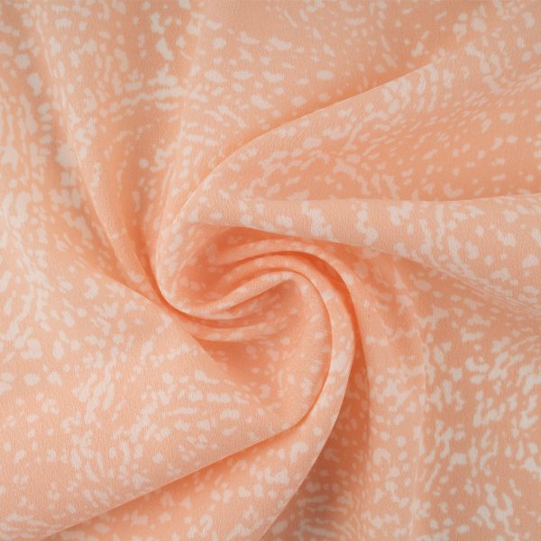 Crepe Print - DELPHINE - Paisleys - Peach on Sale