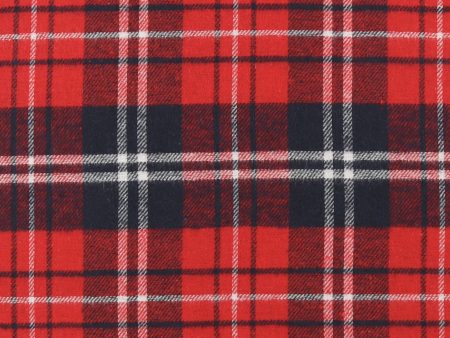 Brushed Cotton Plaid - NOAH - 016 - Red For Cheap