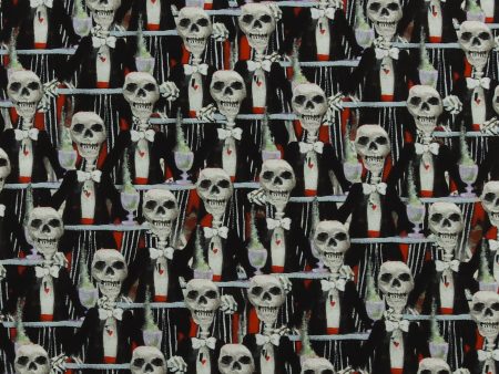 3 Wishes Fabrics - Printed Cotton - AN EERIE WELCOME - 005 - Black Online Hot Sale