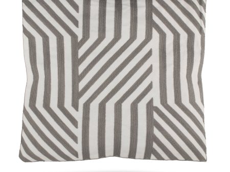 Embroidered Decorative cushion cover - 008 - Grey - 17 x 17   Cheap