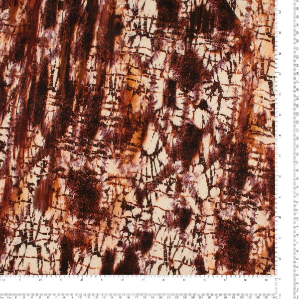 Digital Printed Linen Look - SALMA - Brown Sale