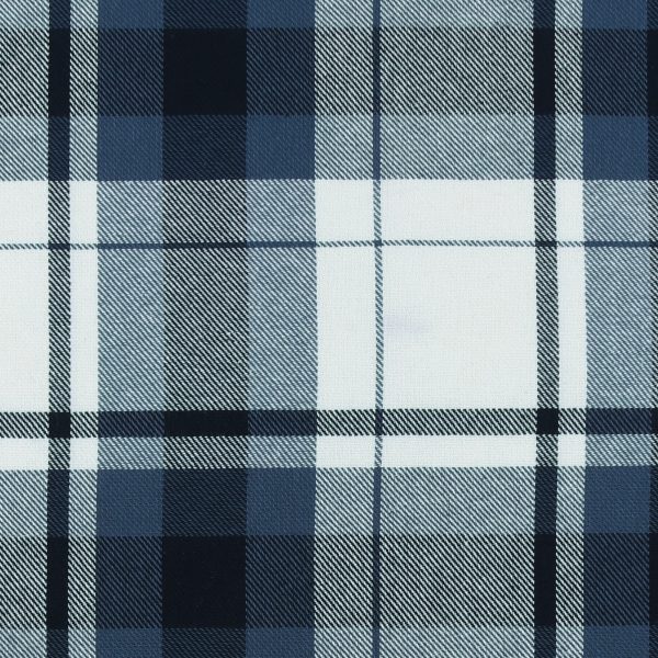 Brushed Cotton Plaid - NOAH - 030 - Steel For Discount