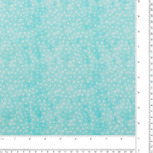 Blender Fabric - MINI DOT - 024 - Turquoise For Sale