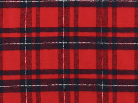 Brushed Cotton Plaid - NOAH - 017 - Red For Discount