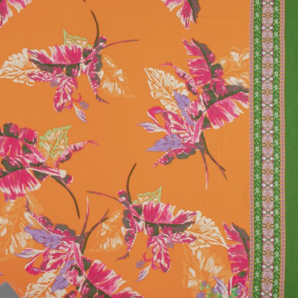 Border Printed Voile - KATIA - 008 - Pink Online now