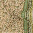 Border Printed Crinkled Yoryu - DELILAH - 019 - Green For Cheap