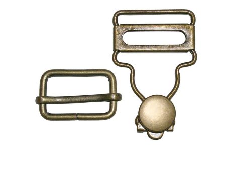 ELAN Overall Set w  Slider - 25mm (1 ) - Antique Brass -2 pcs Sale