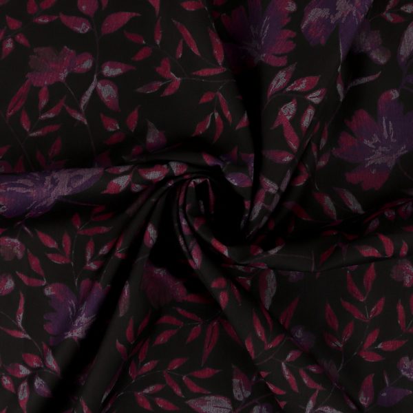 Digital Printed Poly viscose - PENELOPE - 002 - Magenta Cheap