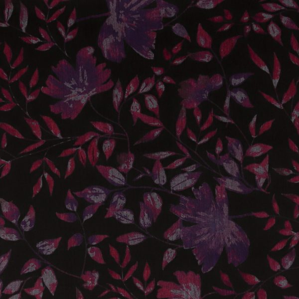 Digital Printed Poly viscose - PENELOPE - 002 - Magenta Cheap