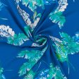 Border Printed Voile - KATIA - 009 - Turquoise For Cheap