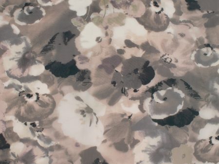 Digital Printed Matte Satin - GARDENIA - 003 - Grey Supply