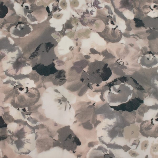 Digital Printed Matte Satin - GARDENIA - 003 - Grey Supply