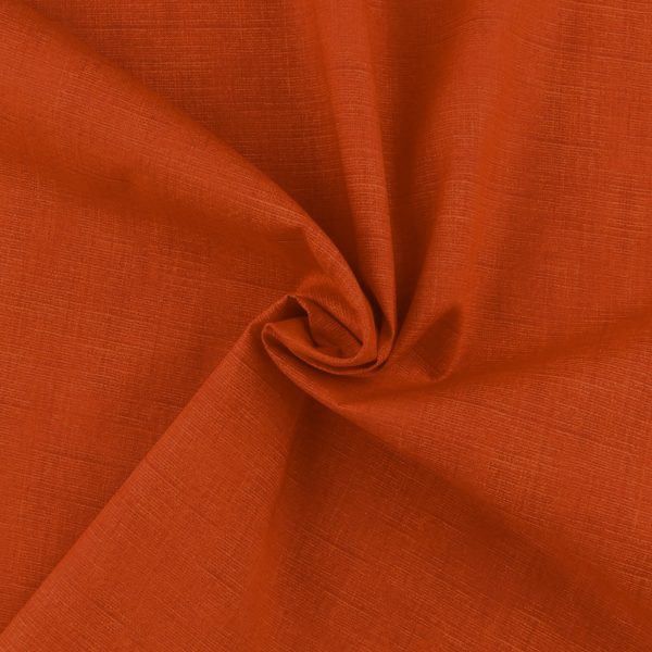 Blender Fabric - Printed Linen Look - 044 - Orange Cheap