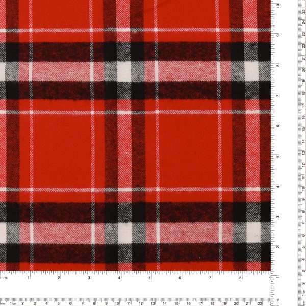 Brushed Cotton Plaid - NOAH - 020 - Red Fashion