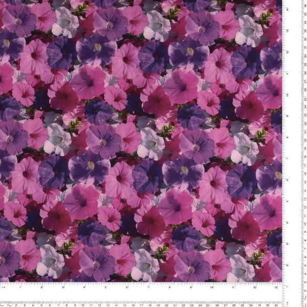 Digital Printed Cotton - FLOWER FIELDS - 001 - Fuschia Supply