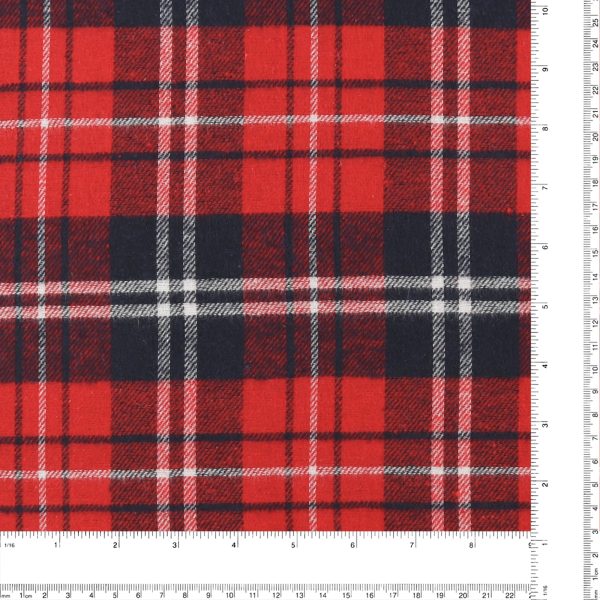 Brushed Cotton Plaid - NOAH - 016 - Red For Cheap