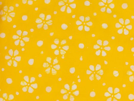 Cotton Batik - MAGNOLIA - 003 - Yellow For Sale