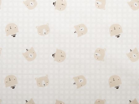 CAMELOT Quilting cotton - Big bear cuddles collection - Floating bear - White Online Hot Sale