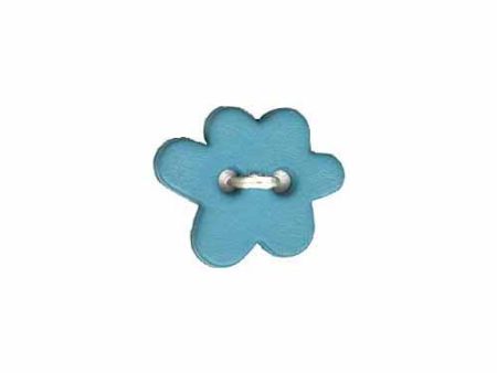 ELAN 2-Hole Novelty Button - Aqua - 15mm (⅝ ) -3 pcs Online now