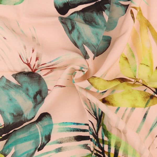 Digital Printed Viscose - ELENA - Salmon Online now