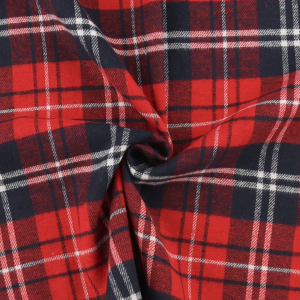 Brushed Cotton Plaid - NOAH - 016 - Red For Cheap