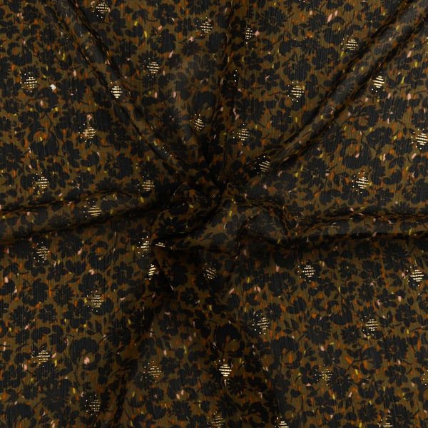 Chiffon Yoryu Foil - ARIA - 003 - Khaki For Sale